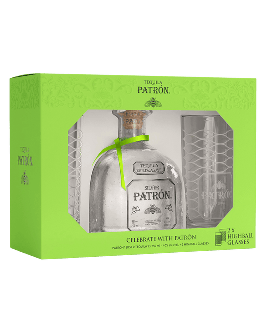 Patron Silver Tequila Gift Set 750ml