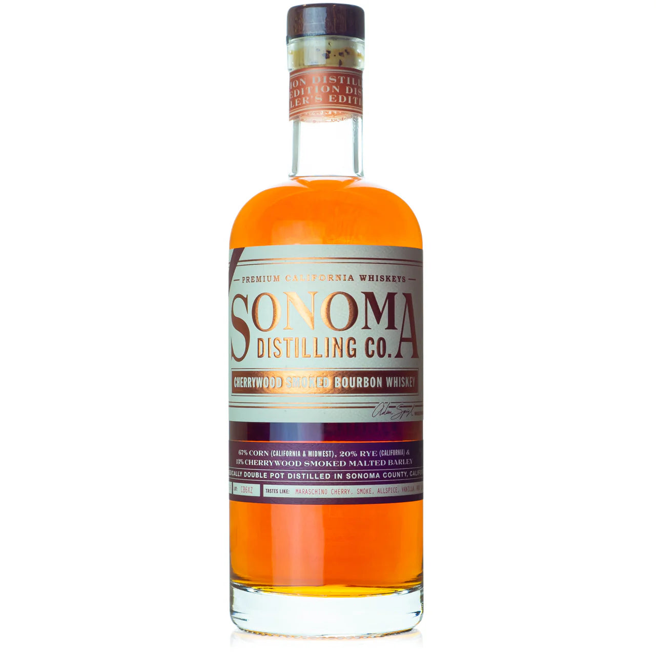 Sonoma Distilling Cherrywood Rye Whiskey 750ml