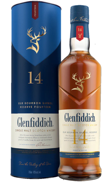 Glenfiddich 14 Year Old Single Malt Scotch Whisky 750ml