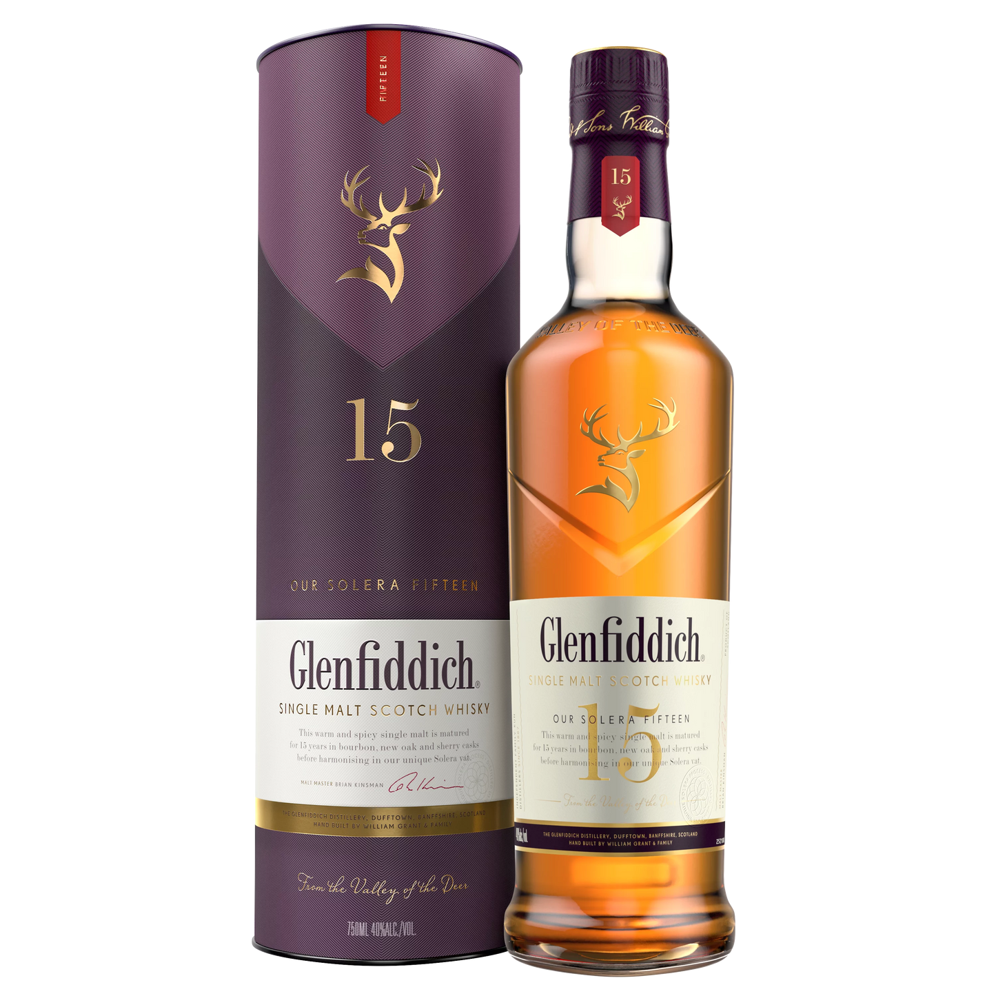 Glenfiddich 15 Year Old Single Malt Scotch Whisky 750ml