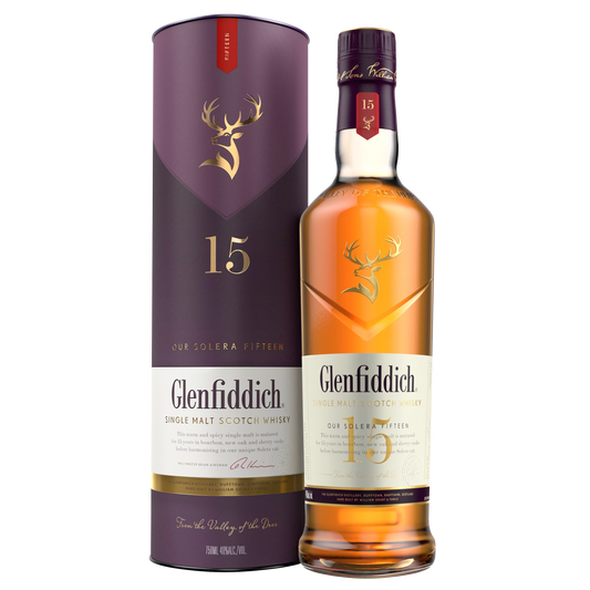 Glenfiddich 15 Year Old Single Malt Scotch Whisky 750ml